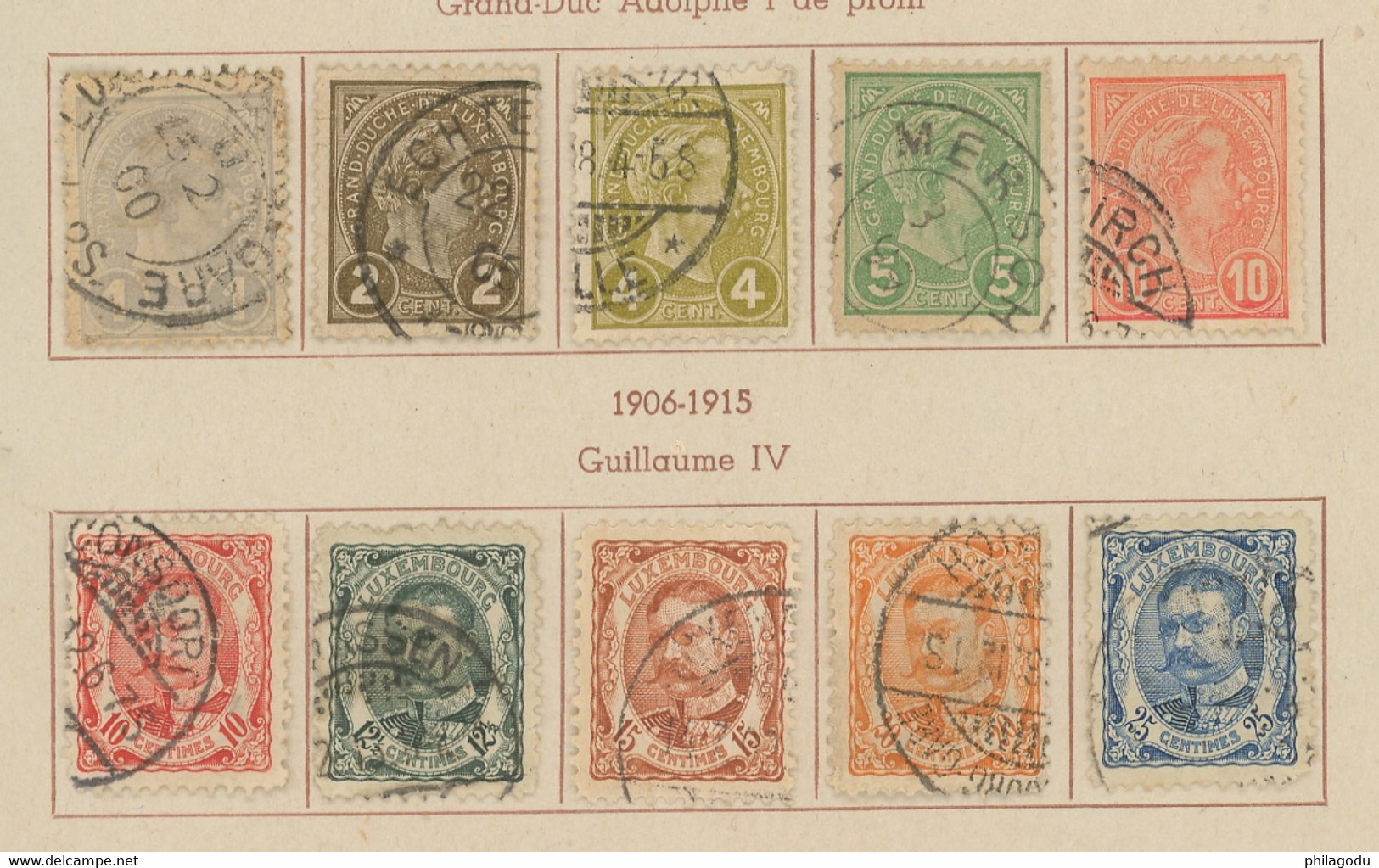 Duc Adolf Série Ø.  Et Armoiries.  Cote Yv. 135,--€ - 1906 William IV