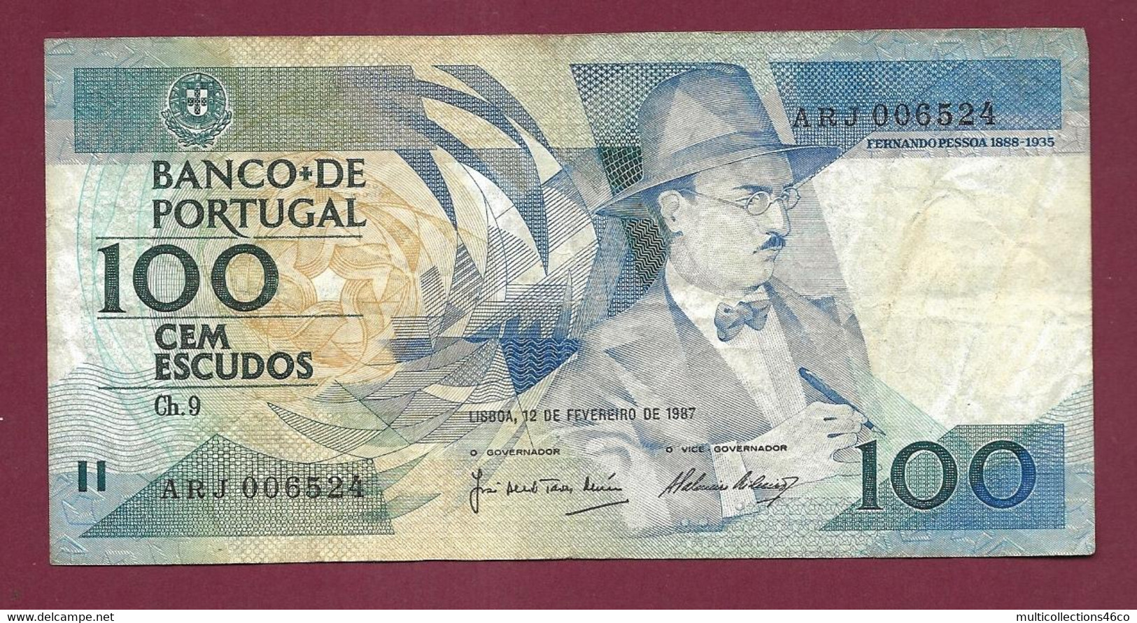 150422 - Billet PORTUGAL BANCO DE PORTUGAL 100 CEM ESCUDOS 1987 - Plis Froissures - Portugal