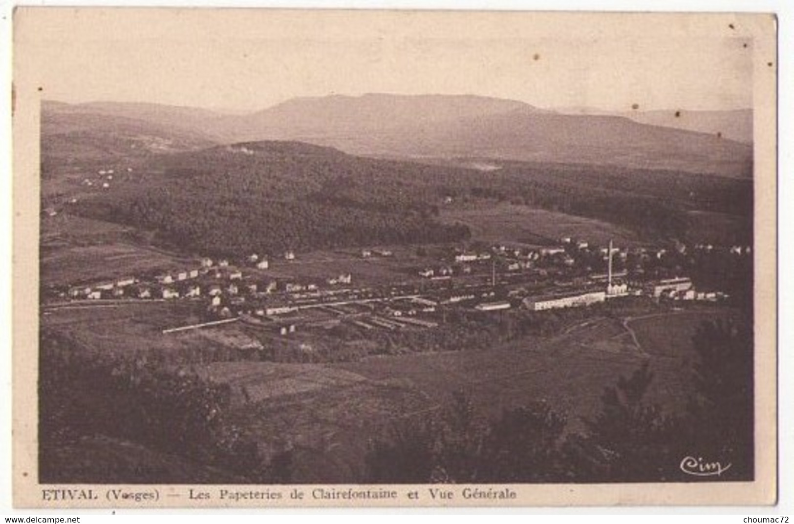 (88) 045, Etival, Combier, Les Papeteries De Clairefontaine Et Vue Générale, état - Etival Clairefontaine