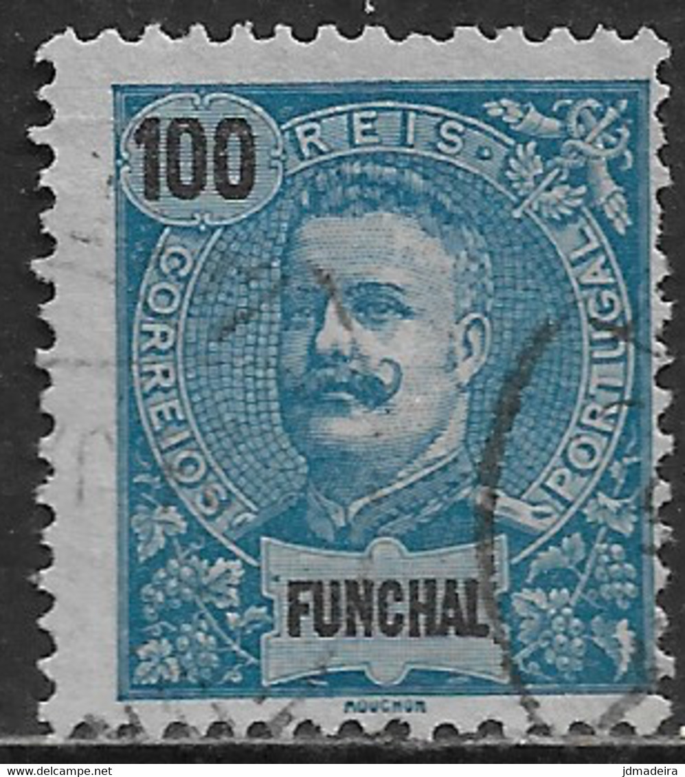 Funchal – 1897 King Carlos 100 Réis Used Stamp - Funchal