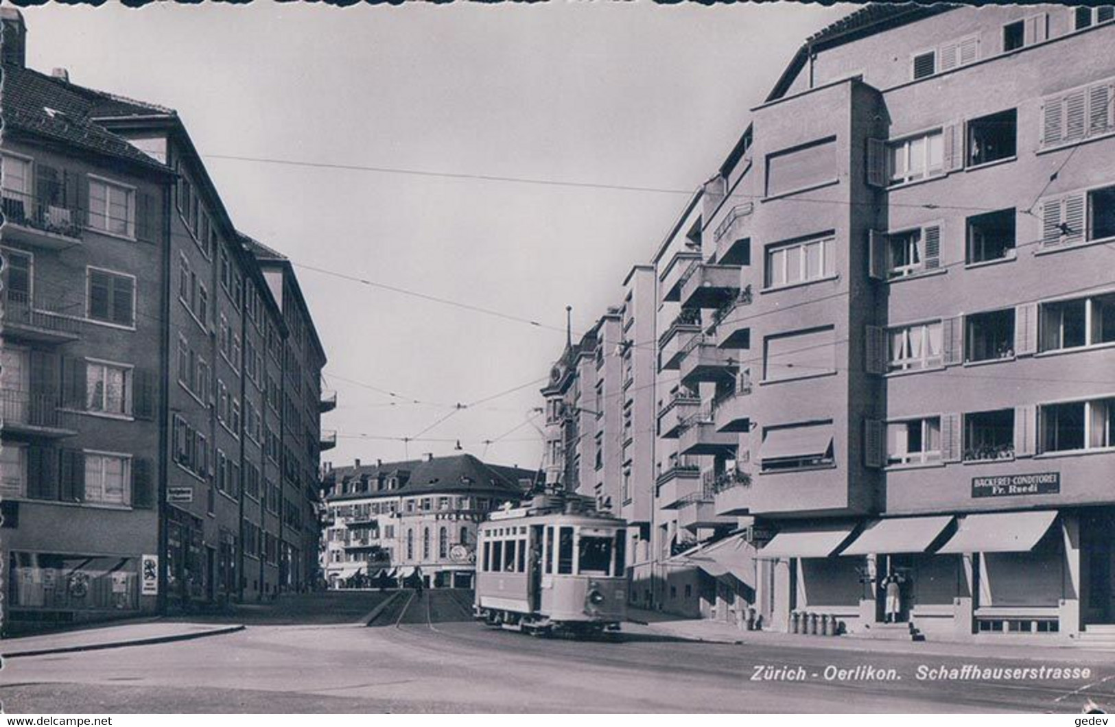 Zürich, Oerlikon, Schaffhauserstrasse, Tramway, Bäckerei Conditorei Fr. Ruedi (103) - Oerlikon