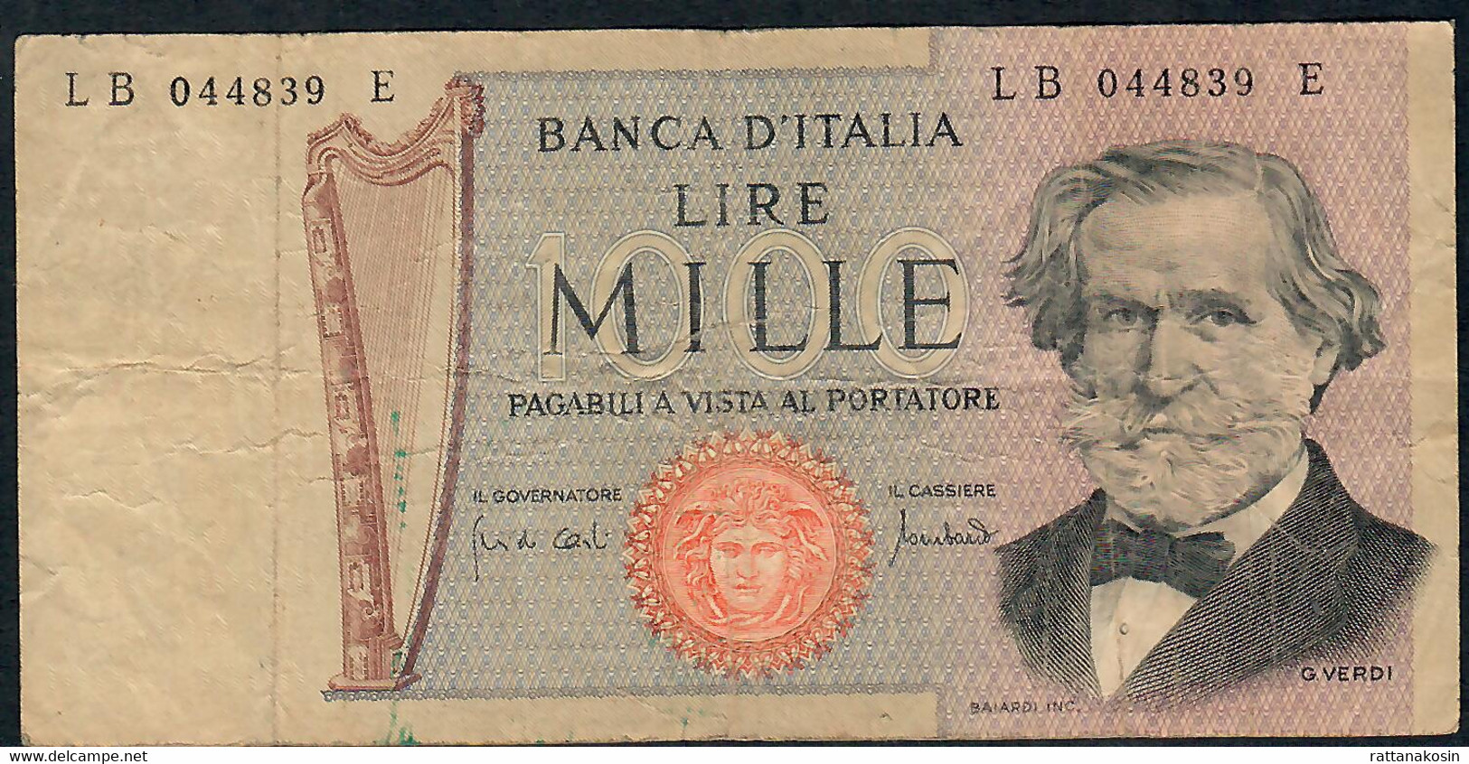 ITALY P101b 1000 LIRE  1971 #LB  FINE - 1000 Lire