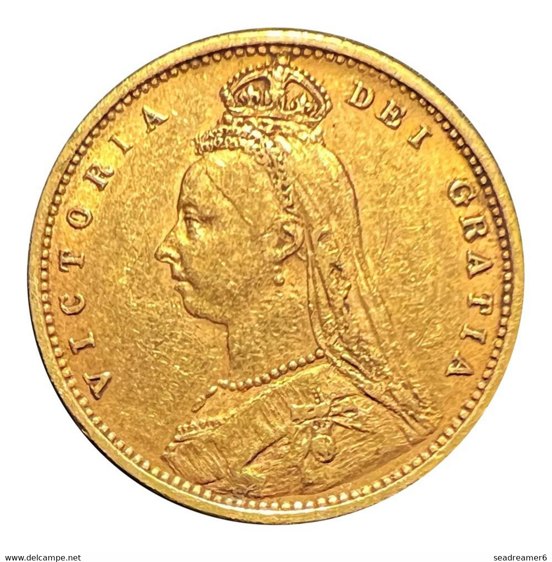 Pièce D'or - Victoria - 1/2 Demi Souverain Or - 1892 Londres - 1/2 Sovereign