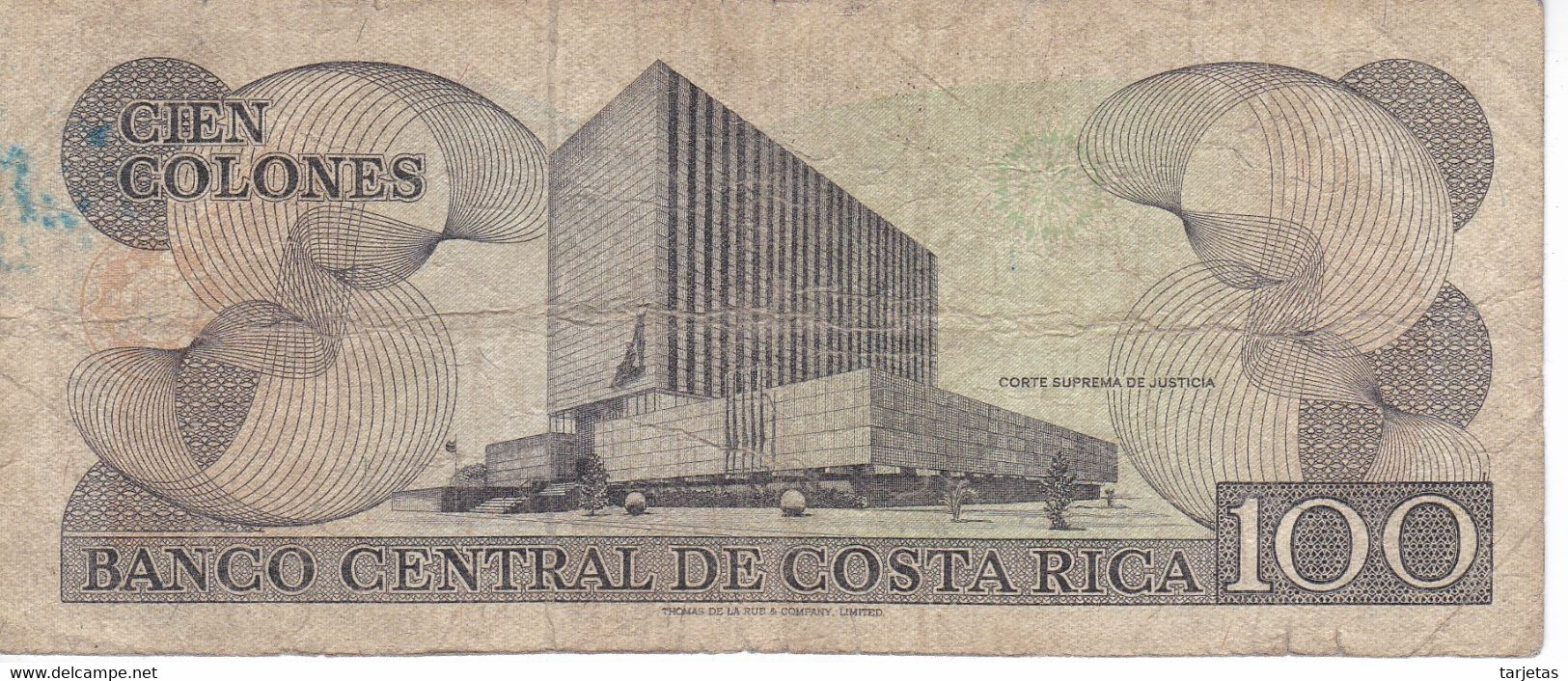 BILLETE DE COSTA RICA DE 100 COLONES DEL AÑO 1987 (BANKNOTE) - Costa Rica