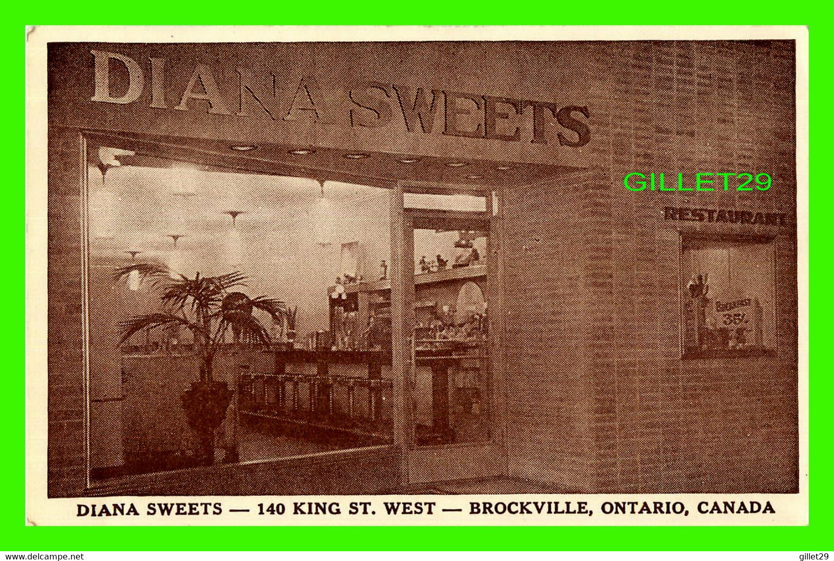 BROCKVILLE, ONTARIO - DIANA SWEETS RESTAURANT - - Brockville