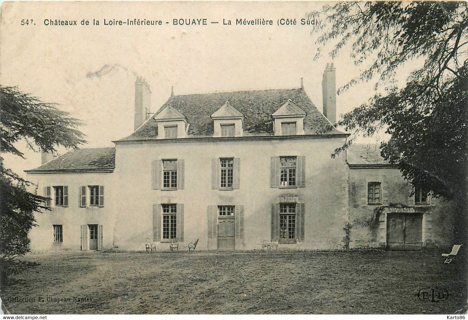 Bouaye * Manoir La Mévellière , Côté Sud * Château De La Loire Inférieure N°547 - Bouaye