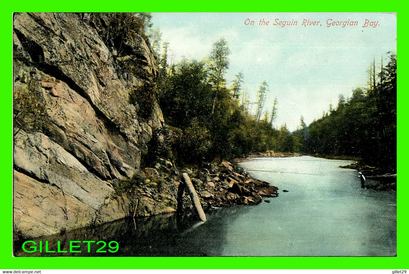 GEORGIAN BAY, ONTARIO - ON THE SEGUIN RIVER - TRAVEL IN 1909 - SHEDMAN BROS - - Muskoka