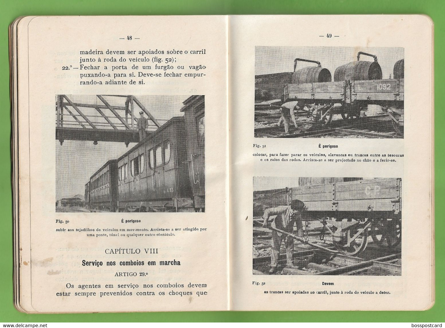 Lisboa -  "Instruções para Segurança do Pessoal das Estações, de Trens..." - Caminho de Ferro Trem Gare Railway Portugal