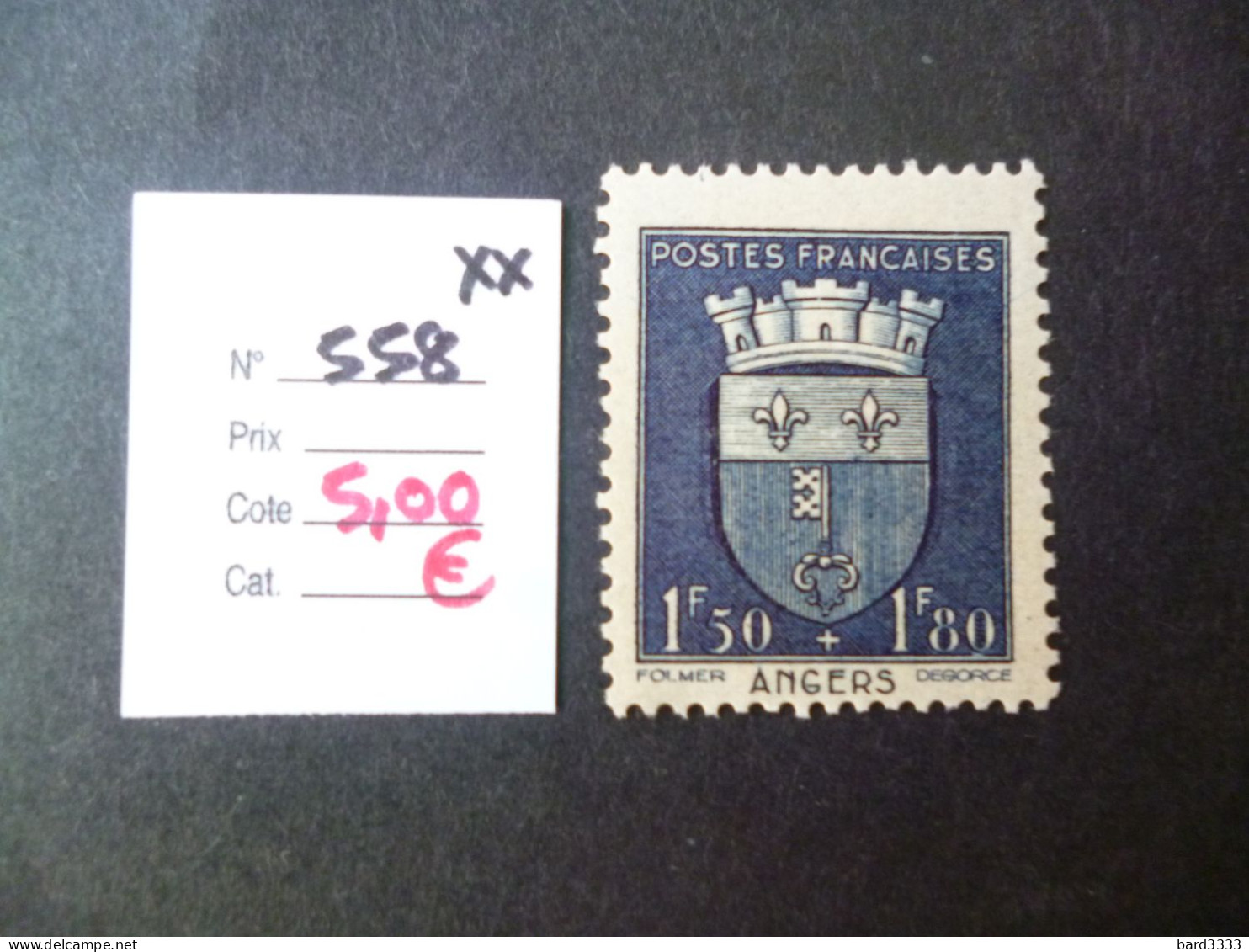 Timbre France Neuf ** 1942  N° 558 Cote 5,00 € - Neufs