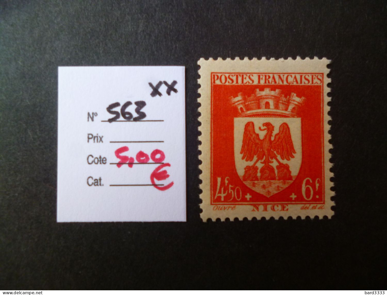 Timbre France Neuf ** 1942  N° 563 Cote 5,00 € - Neufs