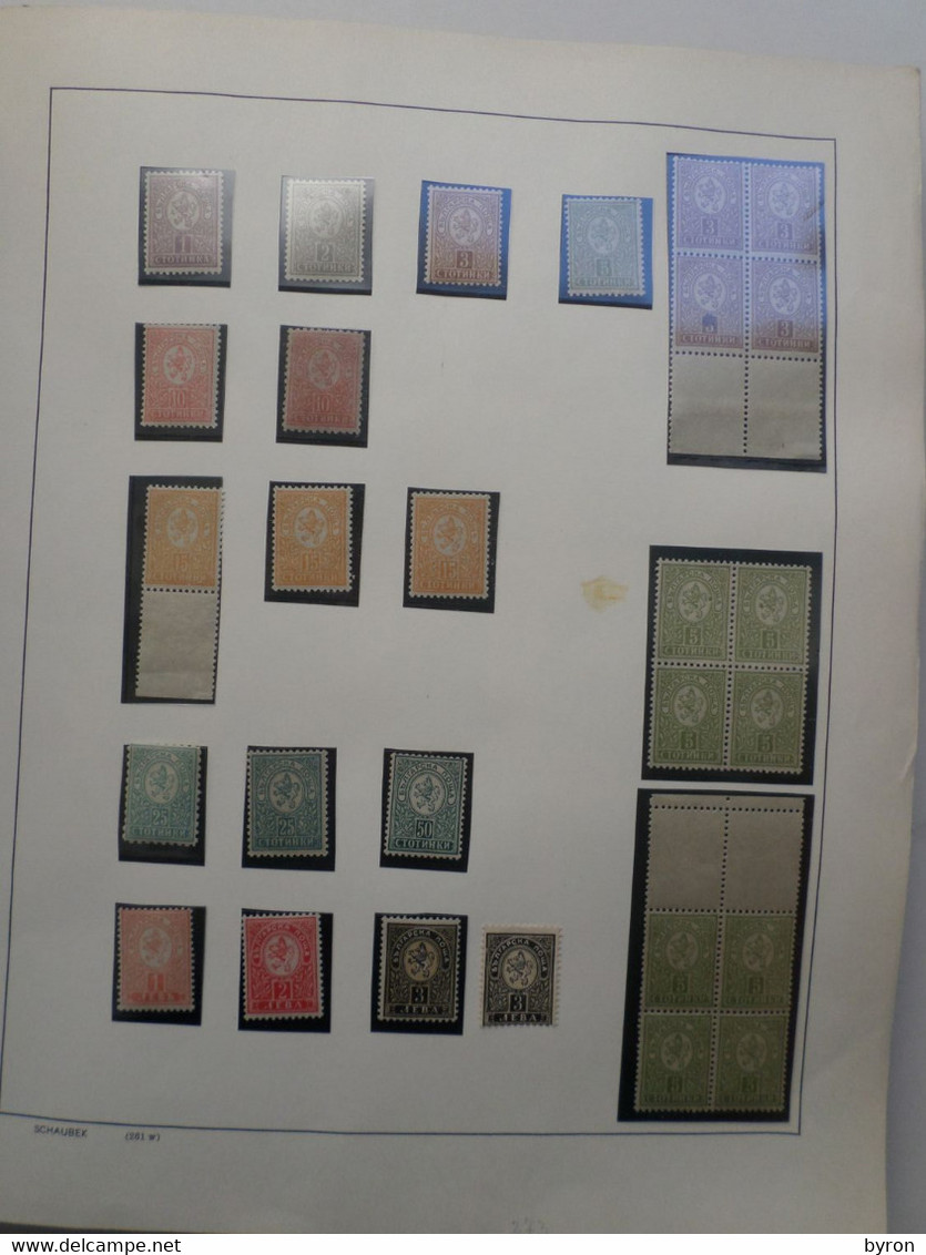 TIMBRES STAMPS BRIEFMARKEN  BULGARIE BULGARIA ALBUM 101 PAGES. 1884-1957. MANY MAMY SETS OF ** UNUSED STAMPS. - Lots & Serien