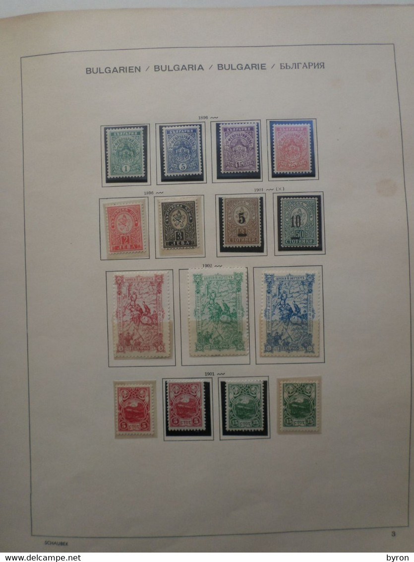 TIMBRES STAMPS BRIEFMARKEN  BULGARIE BULGARIA ALBUM 101 PAGES. 1884-1957. MANY MAMY SETS OF ** UNUSED STAMPS. - Colecciones & Series