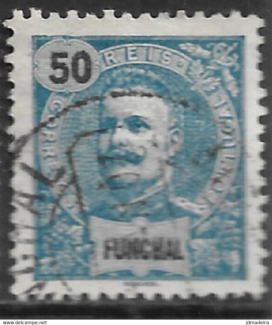 Funchal – 1897 King Carlos 50 Réis Used Stamp - Funchal