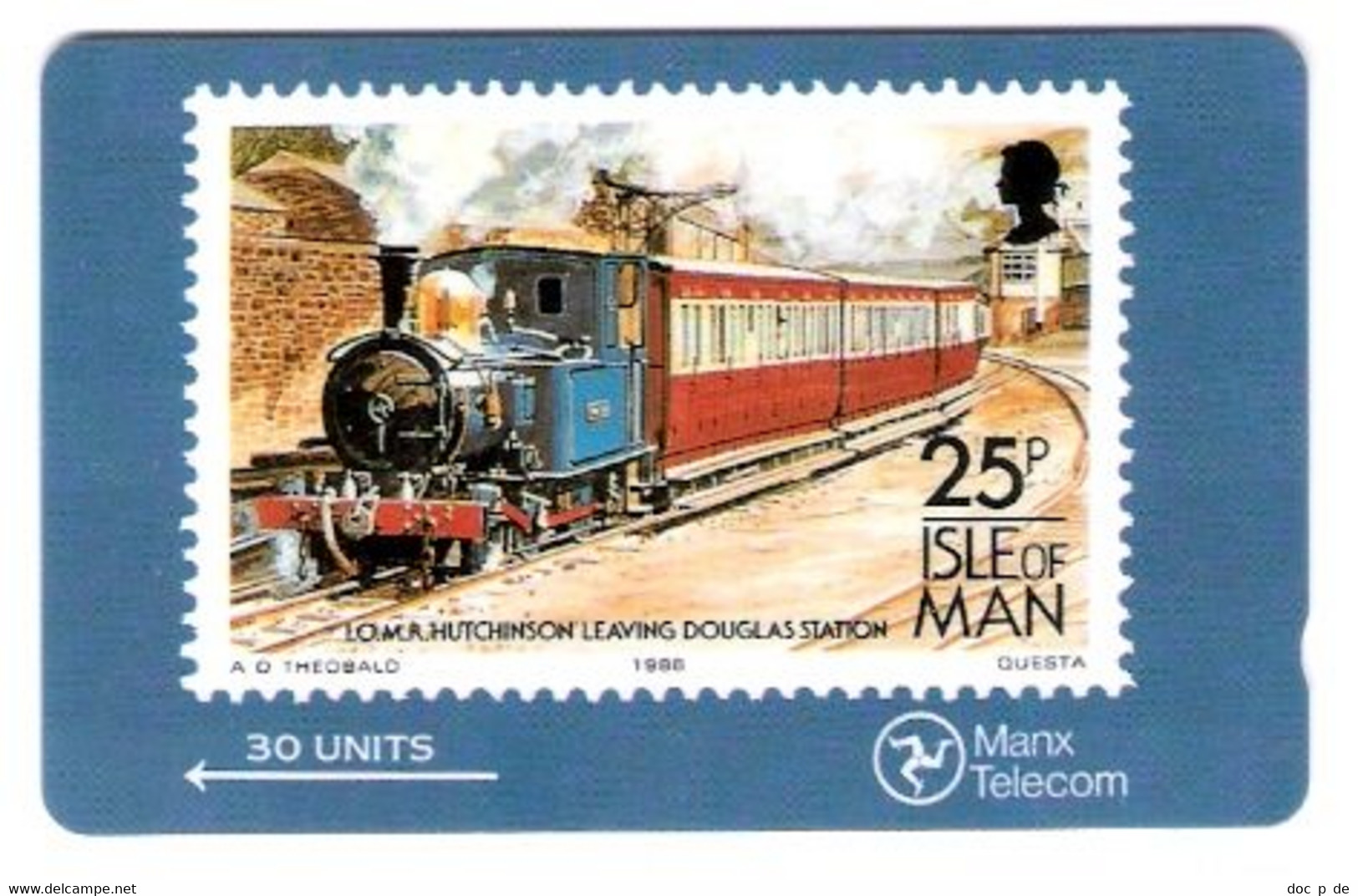 Isle Of Man - Eisenbahn Bahn Railway - Stamp - Briefmarke - Timbre - 30 Units - Isle Of Man