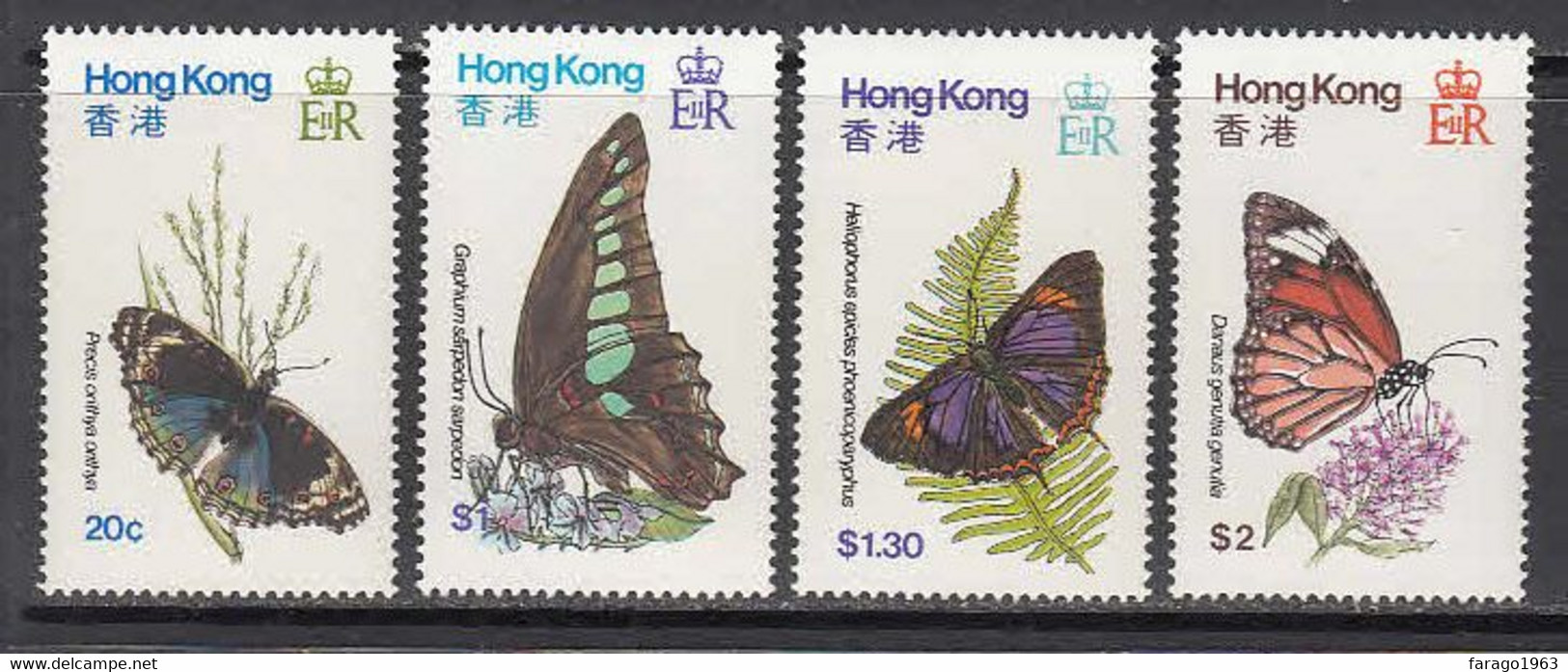 1979 Hong Kong Butterflies Complete Set Of 4 MNH - Unused Stamps