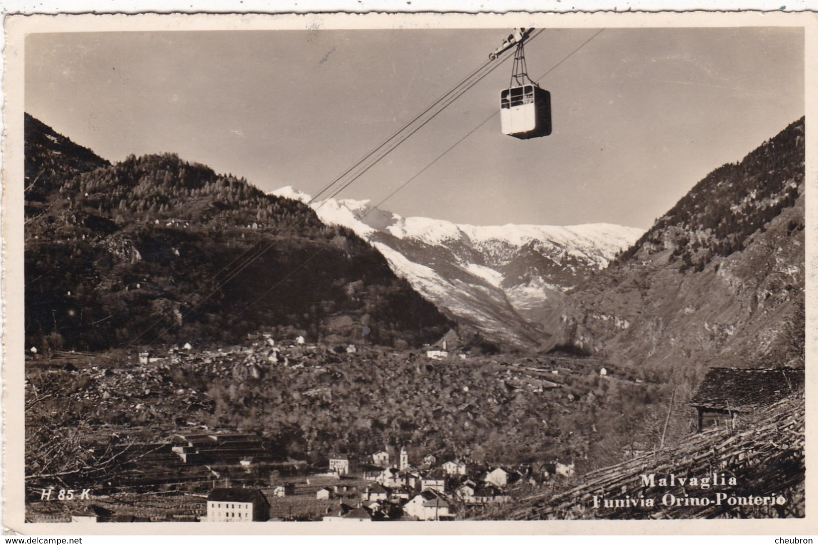 SUISSE . MALVAGLIA . FUNIVIA ORINO PONTERIO. ANNEE 1947 + TEXTE - Malvaglia