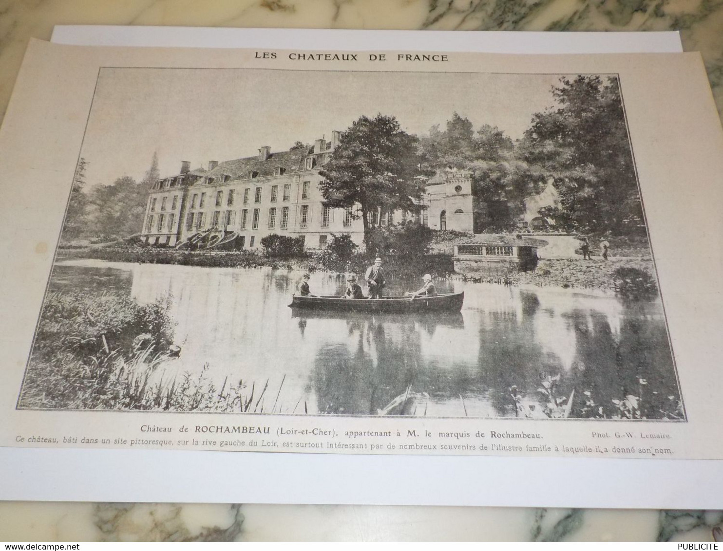 PHOTO CHATEAU DE ROCHAMBEAU LOIR ET CHER 1920 - Non Classés