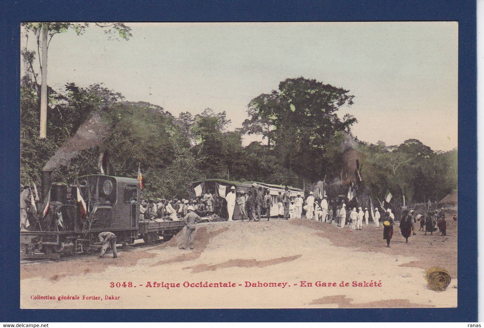 CPA Dahomey Sakété Gare Station Chemin De Fer Train Non Circulé - Dahome