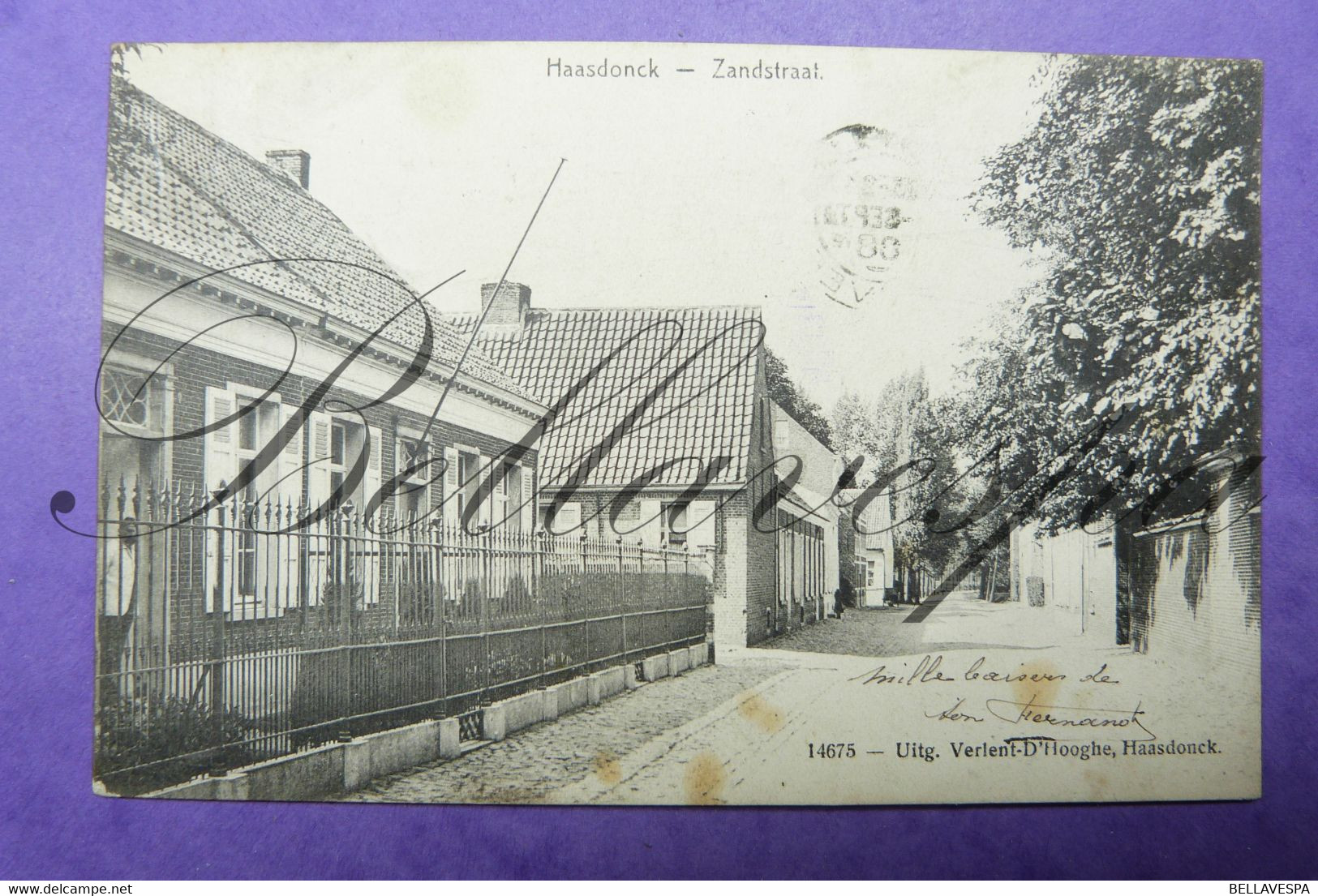 Haasdonk Zandstraat. 1908 - Beveren-Waas