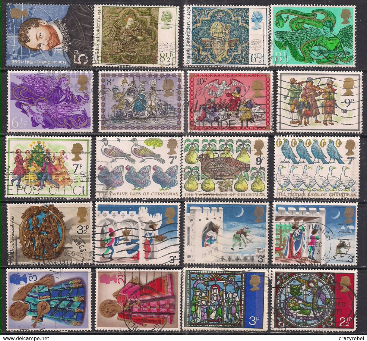 GB 1971 Onwards QE2 Selection Of 84 Stamps X 5p Each ( C875 ) - Collections