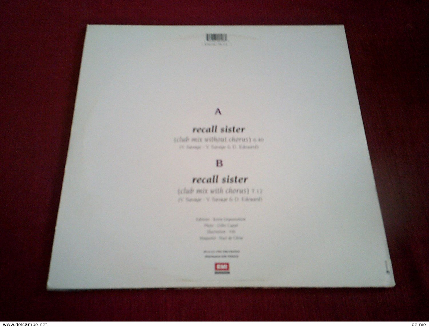 VIVIEN  SAVAGE °°  RECALL SISTER - 45 T - Maxi-Single