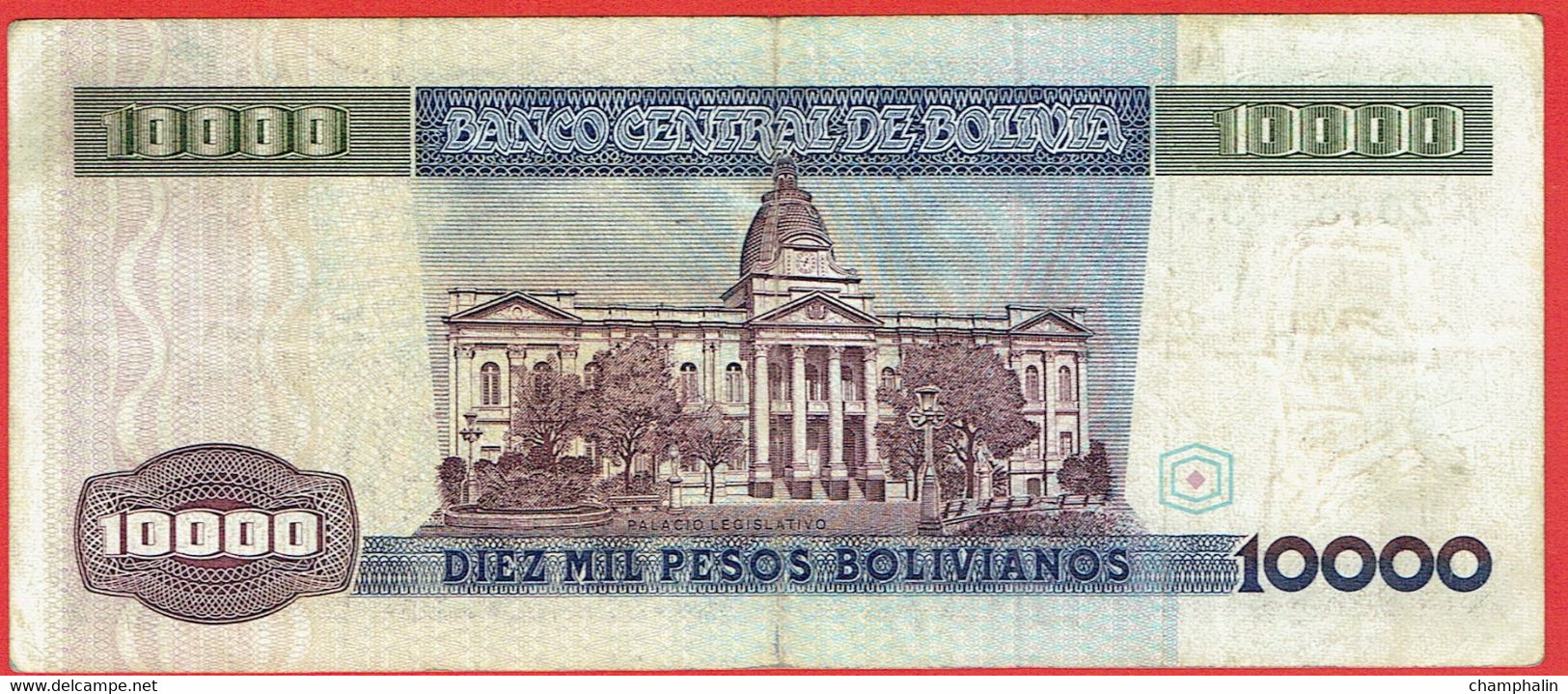 Bolivie - Billet De 10000 Pesos Bolivianos - Andres De Santa Cruz - 10 Février 1984 - P169a - Bolivie
