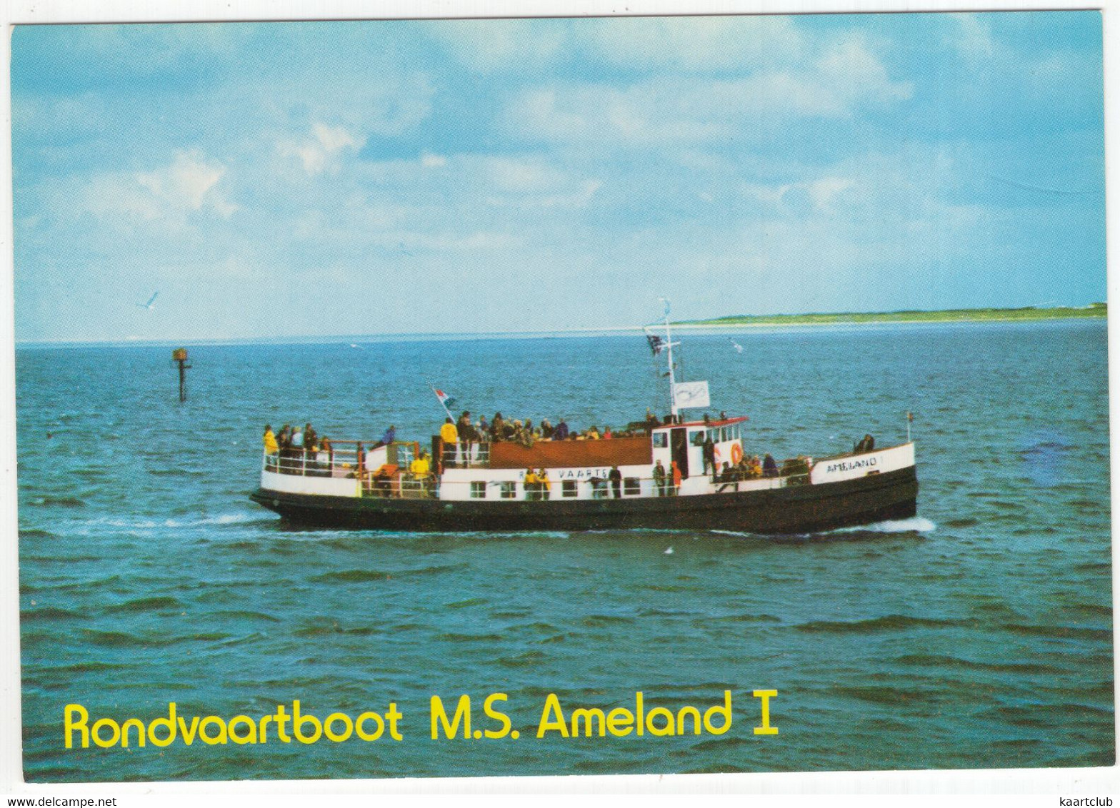 Rondvaartboot  M.S. 'Ameland I' - (Wadden, Nederland / Holland) - Schipper T. Mosterman, Nes, Ameland - Ameland