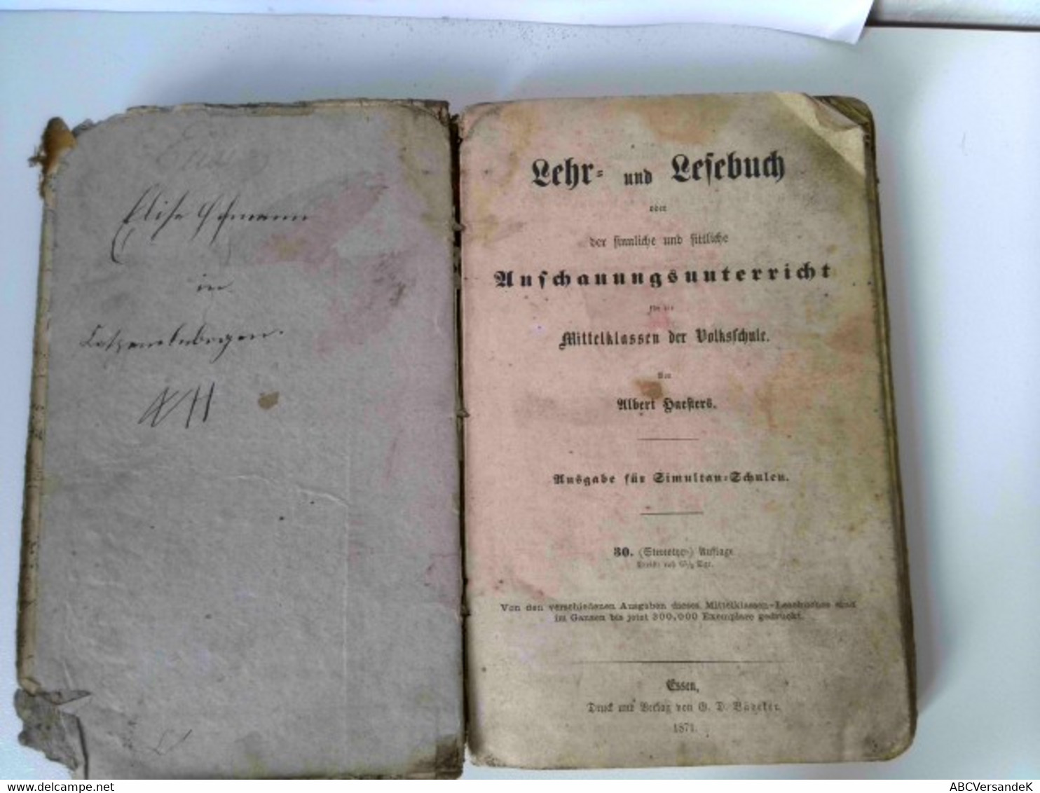 Lehr- Und Lesebuch Oder Der Sinnliche Und Sittliche Anschauungsunterricht Für Die Mittelklassen Der Volksschul - Libros De Enseñanza