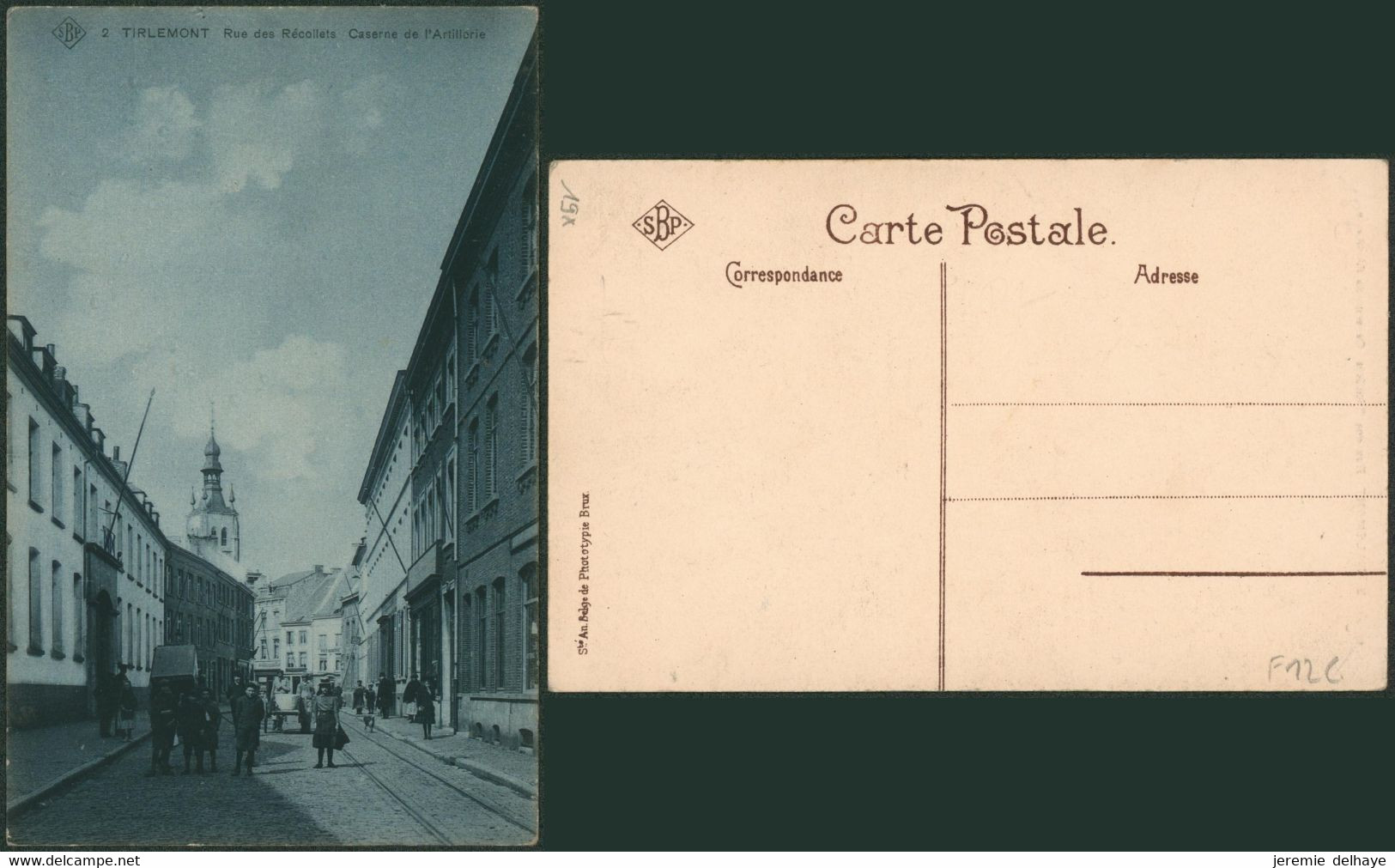 Carte Postale - Tirlemont (Tienen) : Rue Des Récollets, Caserne De L'artillerie SBP N°2 - Tienen