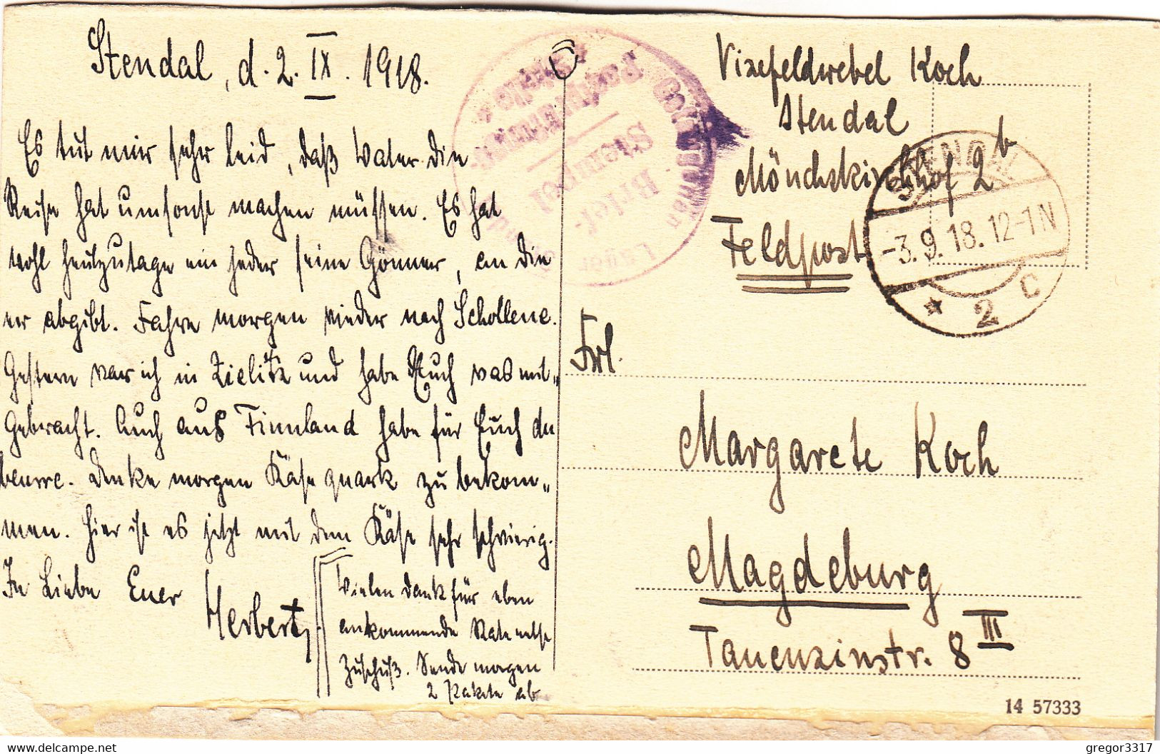 B878) STENDAL - DOM - Sehr Schöne Alte DETAIL AK Mit Platz Davor FELDPOST 3.9.1918 - Stendal