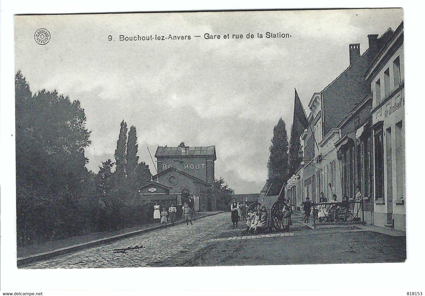 Boechout  9. Bouchout-lez-Anvers  -  Gare Et Rue De La Station - Boechout