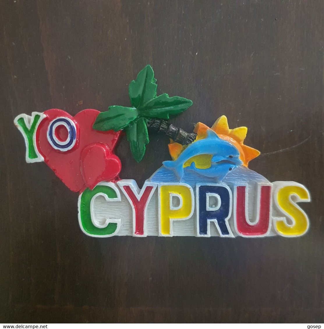 CYPRUS-Trees And Fish In One Heart  Side, Back Magnet-new - Tourisme