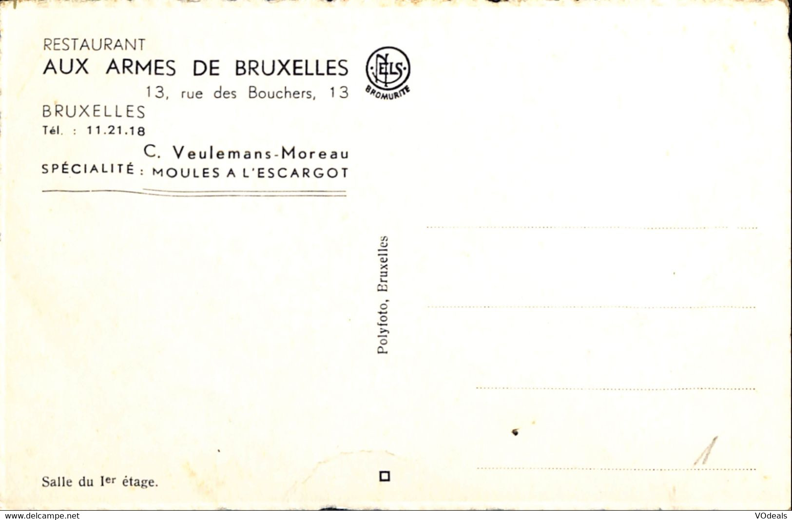 038 723 - CPA - Belgique - Bruxelles - Aux Armes De Bruxelles - Pubs, Hotels, Restaurants