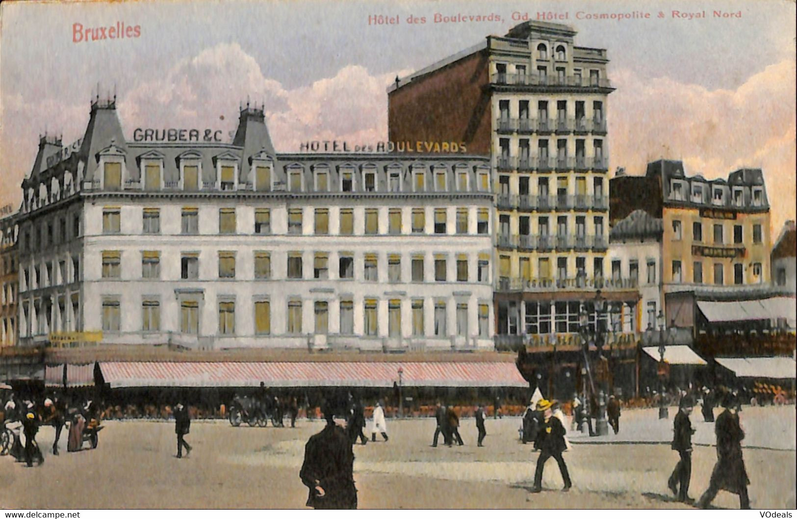 038 726 - CPA - Belgique - Bruxelles - Hôtel Des Boulevards, Gd. Hôtel Cosmopolite Et Royal Nord - Cafés, Hôtels, Restaurants