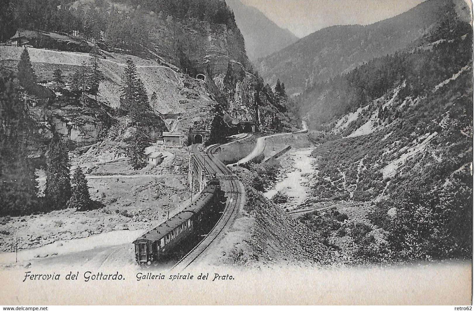 PRATO → Ferrovia Del Gottardo, Galleria Spirale Del Prato, Ca.1920 - Prato