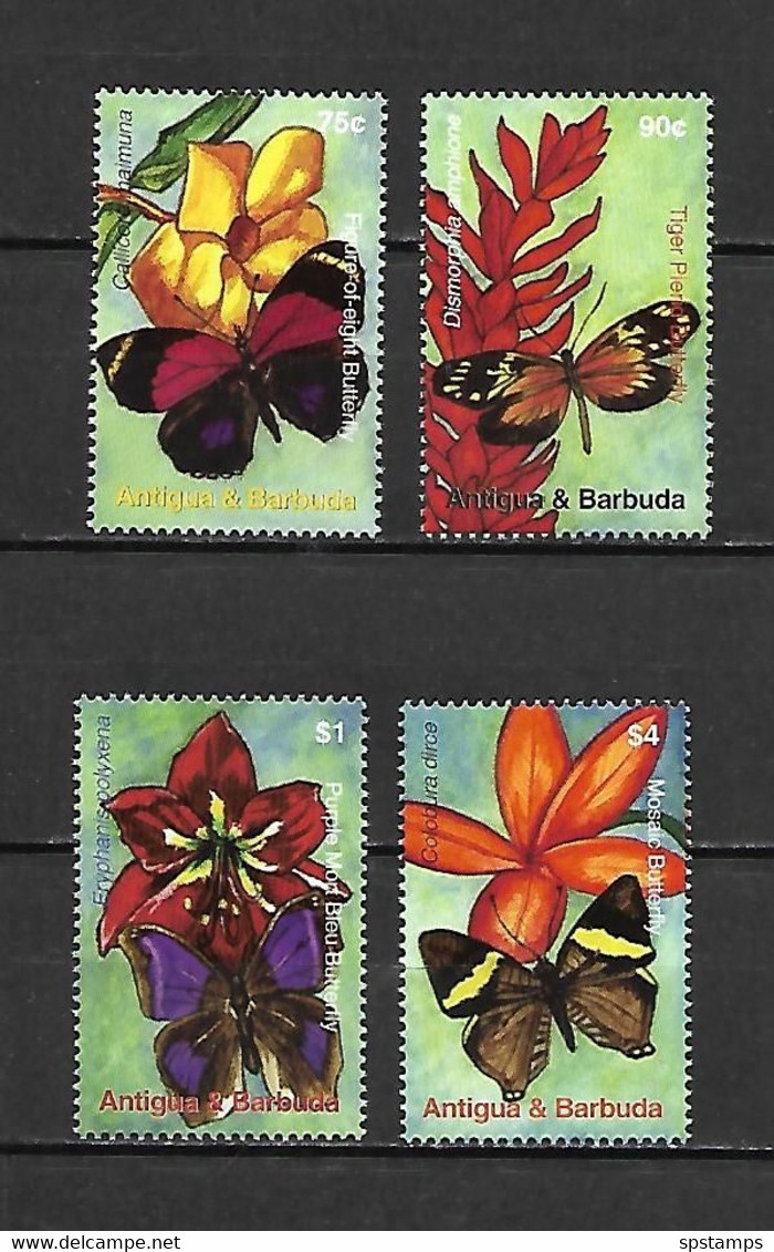 Antigua & Barbuda 2007 Insects - Butterflies - Flowers MNH - Antigua E Barbuda (1981-...)