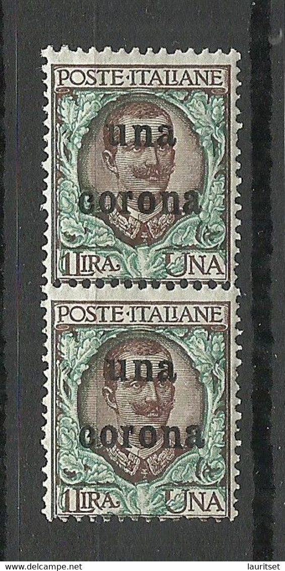 ITALY Trentino & Dalmatien 1919 Michel 14 As Pair MNH - Trento