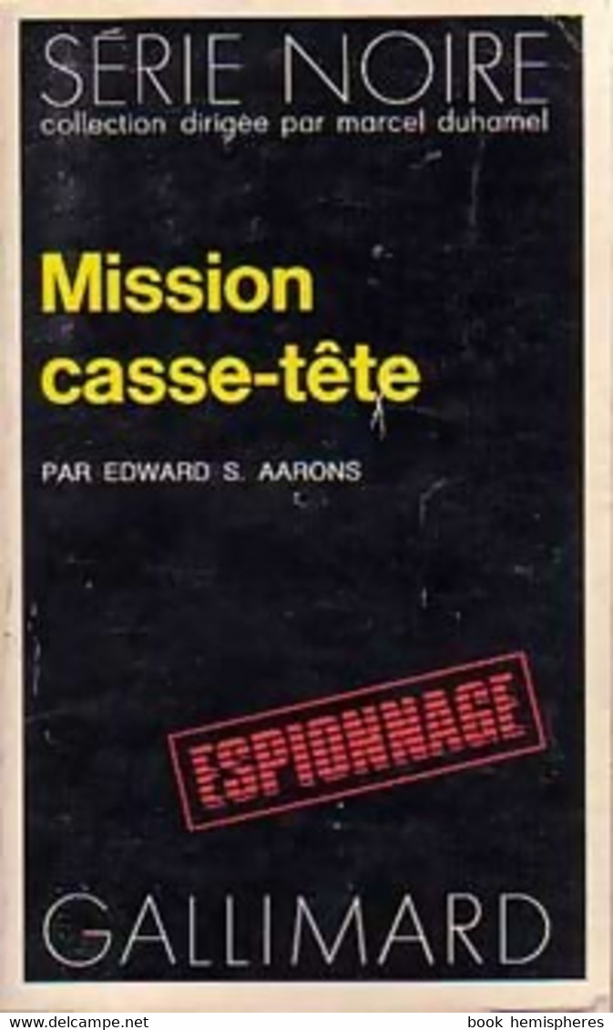Mission Casse-tête De Edward S. Aarons (1973) - Old (before 1960)