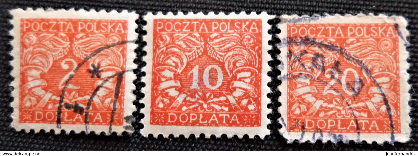 Timbre De Pologne 1919 Numeral Stamps - For Southern Poland  Y&T N° 13_16_17 - Impuestos