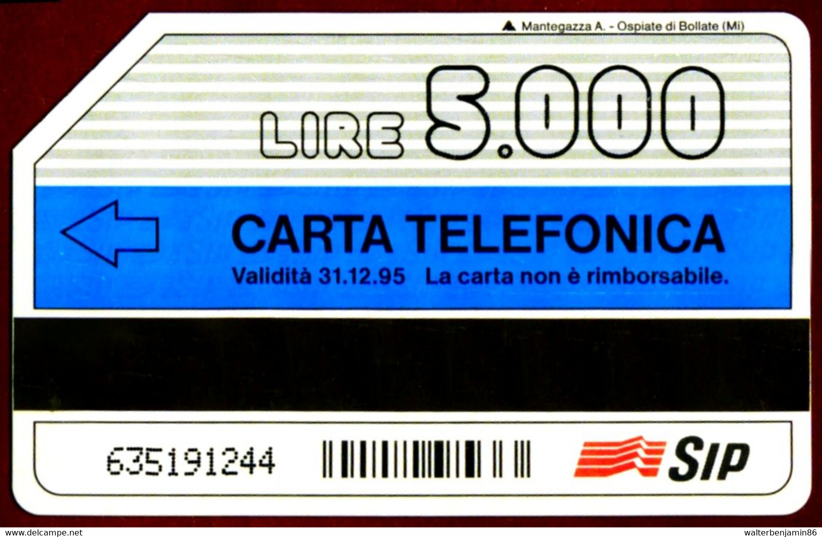 G 320 C&C 2351 SCHEDA TELEFONICA USATA CAMBIARE 31.12.95 5.000 L. VARIANTE PUNTI - [3] Erreurs & Variétées