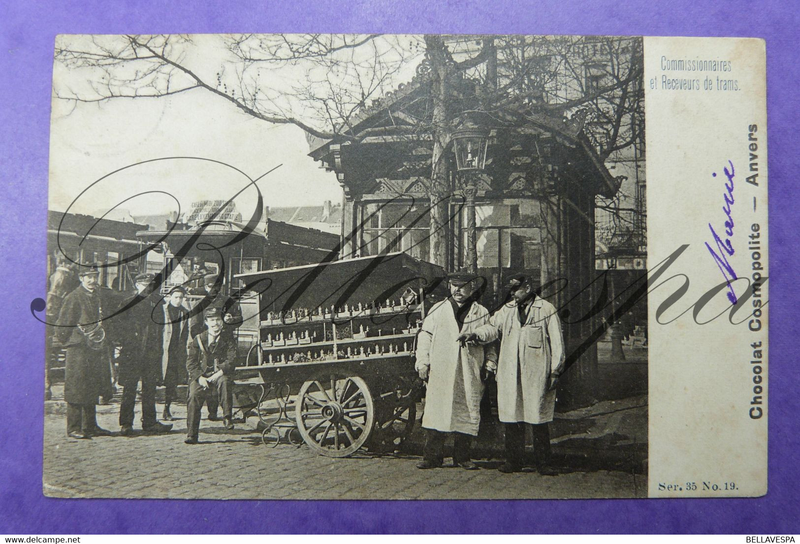 Commissionaires Et Receveurs De Trams Edit. Vanderauwera Vendeur Ambulant Petite Metiers - Tram