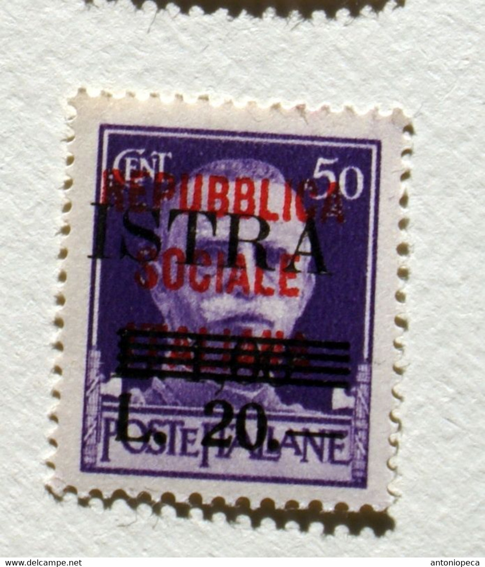 ITALIA, OCCUPAZIONE JUGOSLAVIA ISTRIA, 20L SU 1L SU 50C  MNH** - Joegoslavische Bez.: Istrië