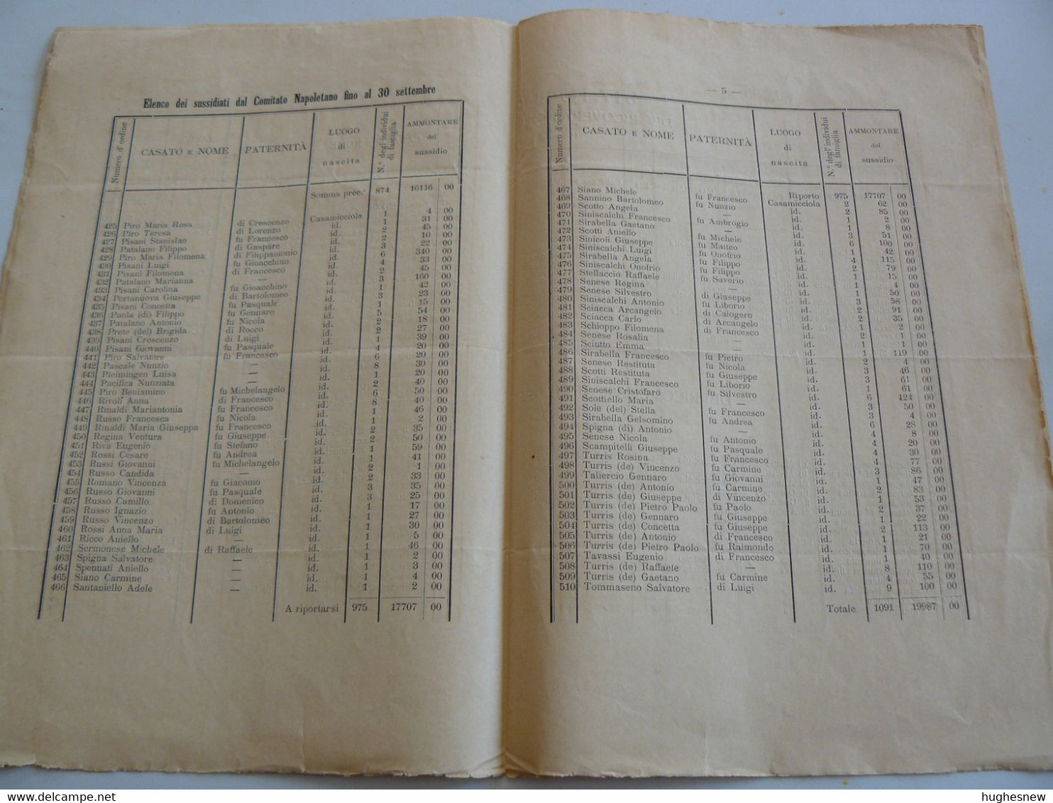 NAPOLI 1883  BOLLETTINO  UFFICIALE N° 16 " COMITATO CENTRALE Di SOCCORSO Per I  DANNEGGIATI Dell' ISOLA D ' ISCHIA " - Historical Documents