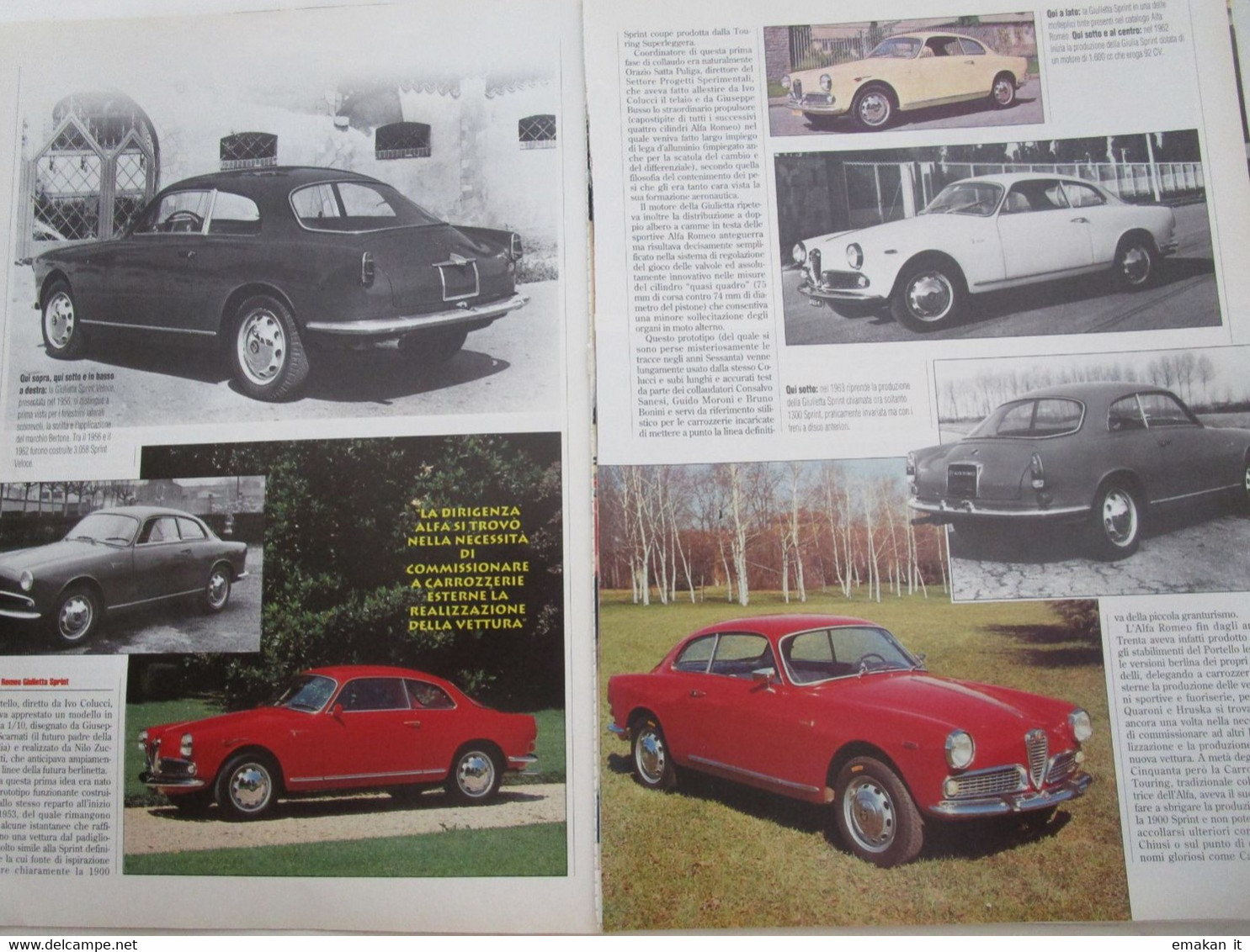 # ARTICOLO / CLIPPING ALFA ROMEO GIULIETTA SPRINT / MIRACOLO A MILANO - First Editions