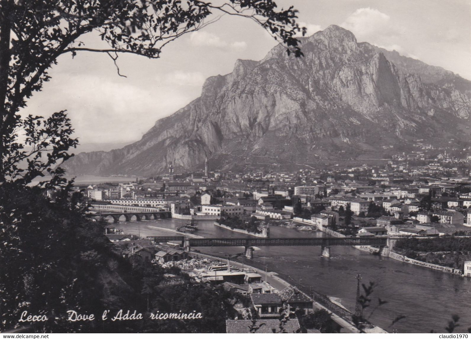 LECCO - CARTOLINA -DOVE L' ADDA RICOMINCIA - VIAGGIATA PER  LAIQUEGLIA (SAVONA ) - Lecco