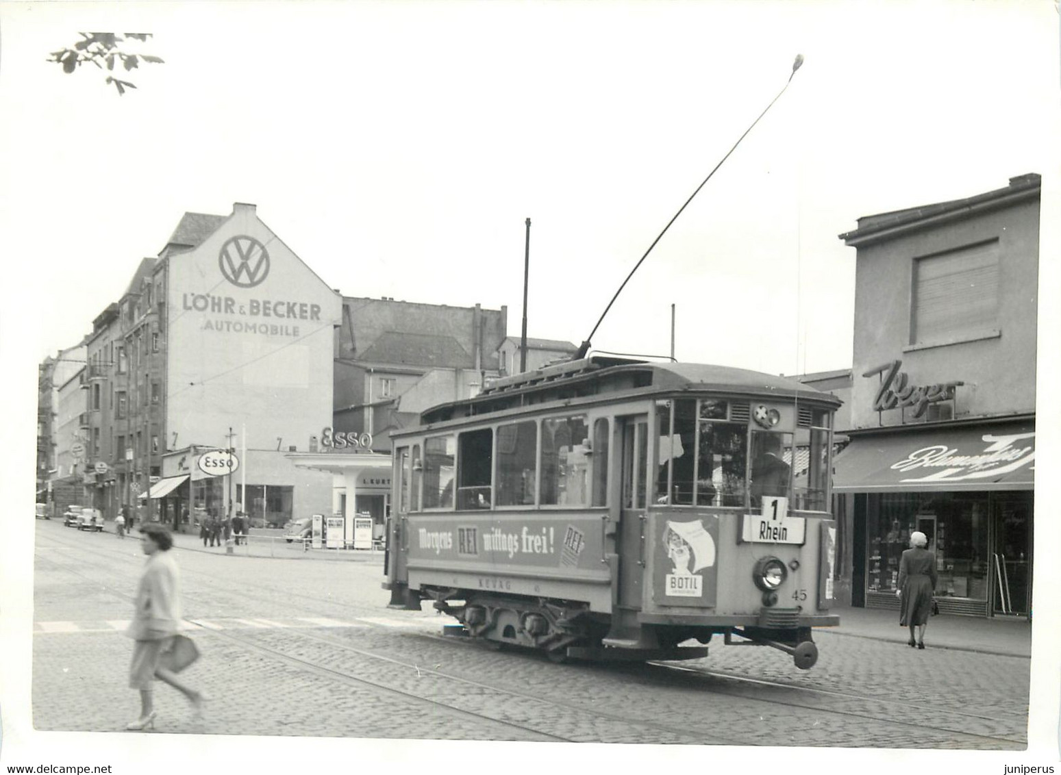 ALLEMAGNE - COBLENCE - COBLENZ - TRAMWAY - EISENBAHN - CHEMIN DE FER - PHOTO 18 X 13 Cm - 1954 - Unclassified