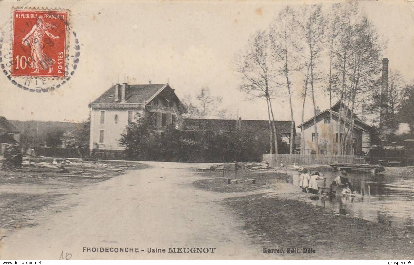 FROIDECONCHE USINE MEUGNOT LAVANDIERE 1909 - Otros & Sin Clasificación