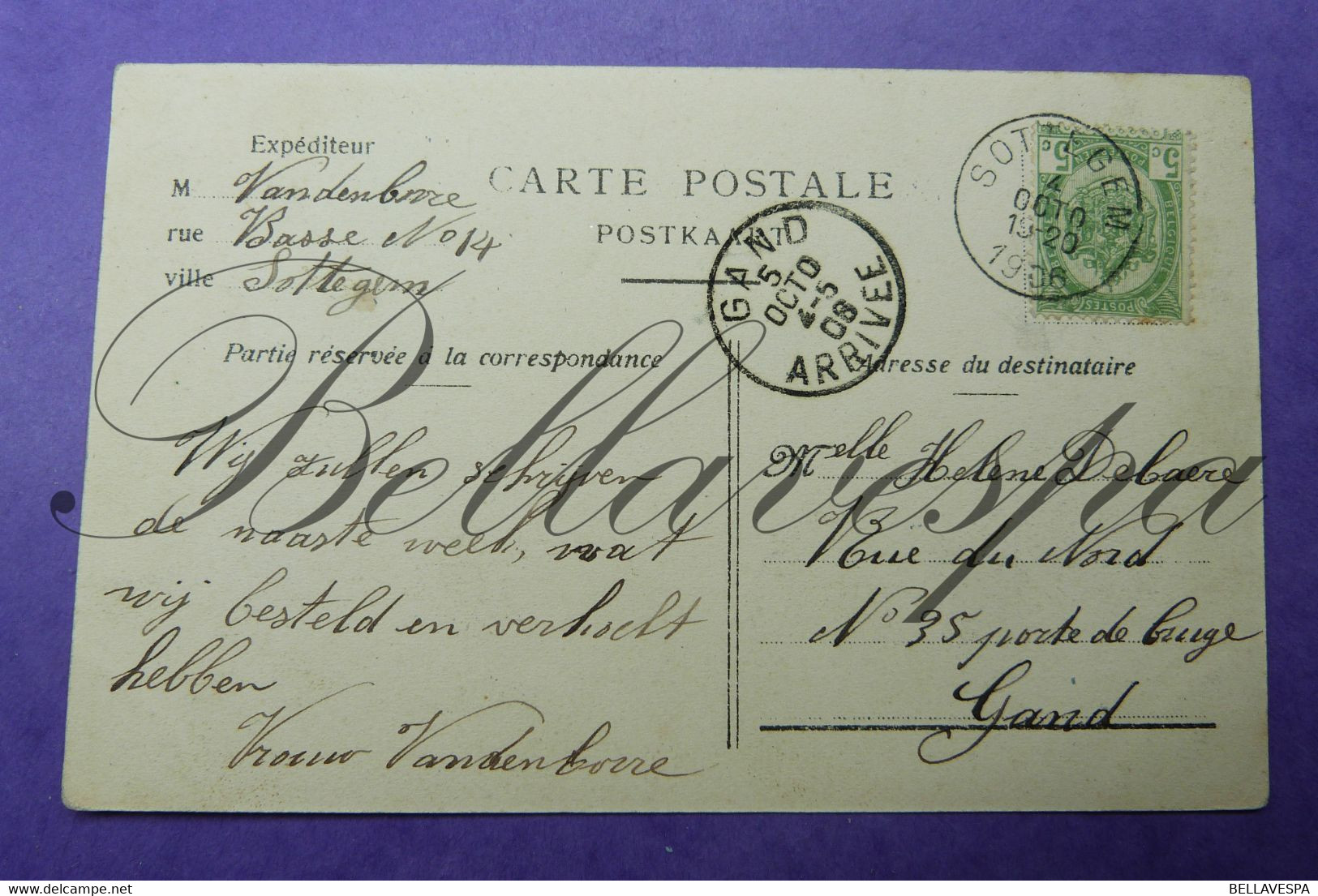 Zottegem Rue Basse.  Apotheek Pharmacie Drogist  Van Der Scheuren Edit Van Helleputte Bazar 1908 - Zottegem