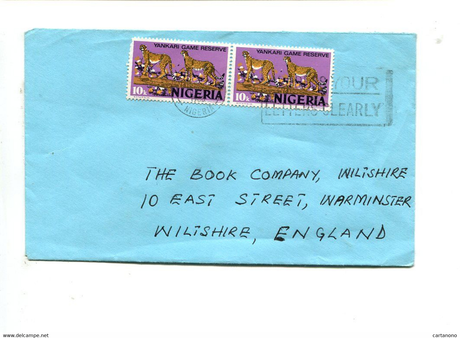 NIGERIA - Affranchissement Multiple Sur Lettre Pour L'Angleterre - Animaux Félins - Nigeria (1961-...)