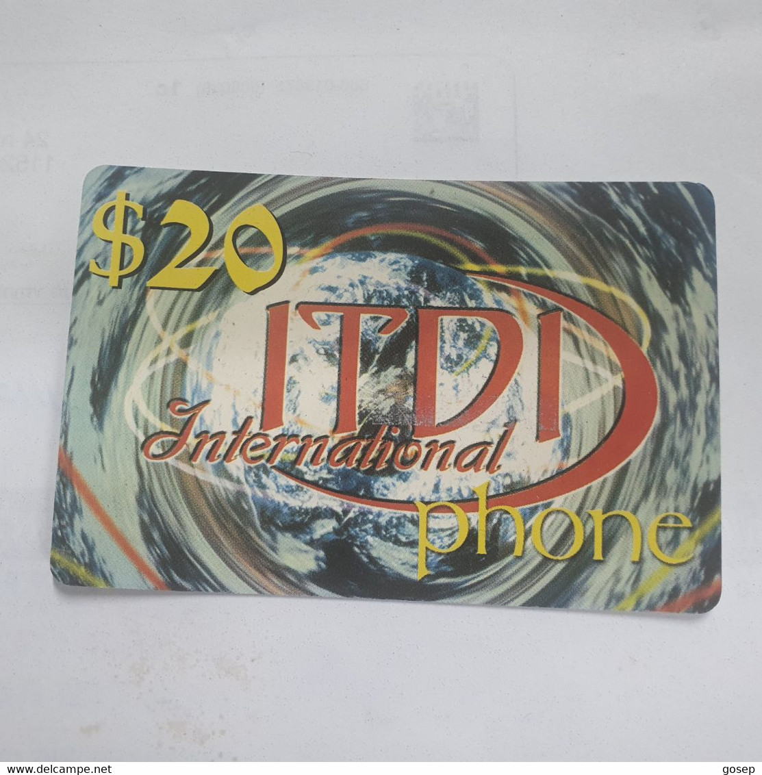 PALESTINE-(PL-PRE-IDT-0001)-ITDI-20$-(328)-(20$)-(?)-(?)-mint Card-1 Prepiad Free - Palestine